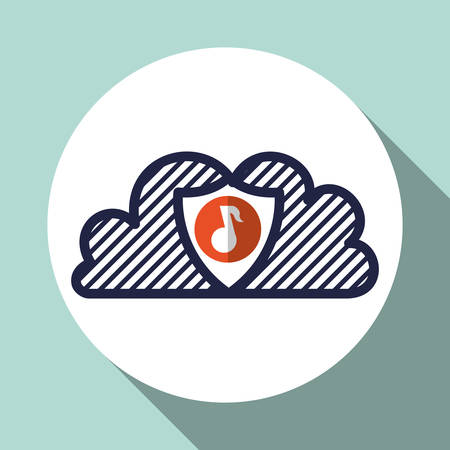 Cloud computing concept with icon design, vector illustration 10 eps graphic.のイラスト素材