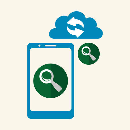 Cloud computing concept with icon design, vector illustration 10 eps graphic.のイラスト素材