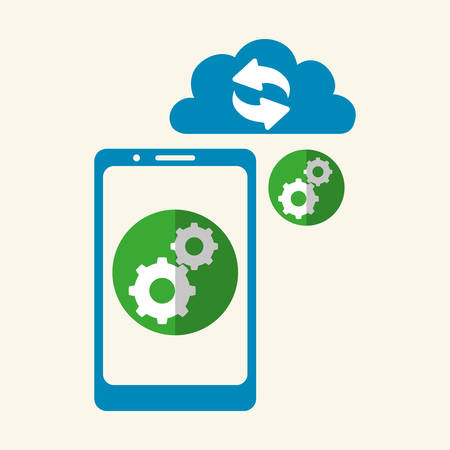 Cloud computing concept with icon design, vector illustration 10 eps graphic.のイラスト素材
