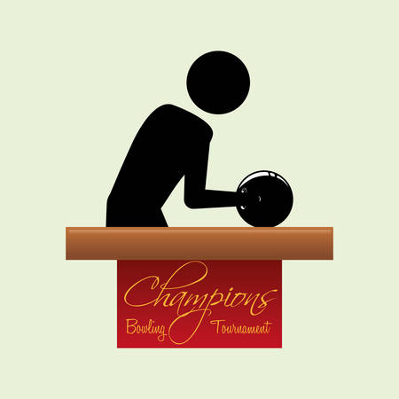 Bowling concept with icon design, vector illustration 10 eps graphic.のイラスト素材