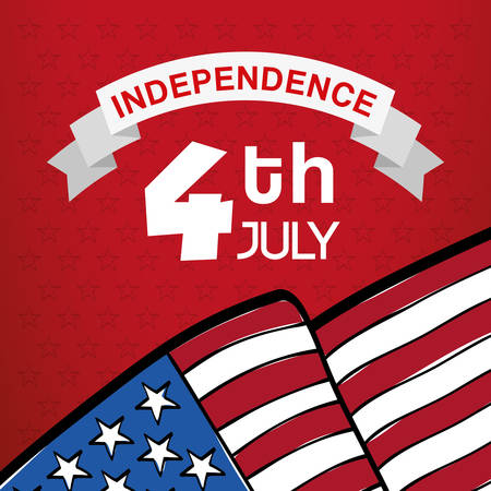 Independence day concept with icon design, vector illustration 10 eps graphic.のイラスト素材