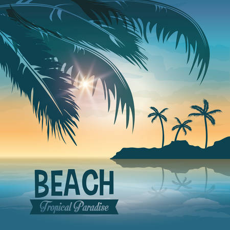 Beach concept with icon design, vector illustration 10 eps graphic.のイラスト素材