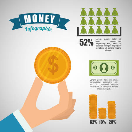 Money concept with icon design, vector illustration 10 eps graphic.のイラスト素材