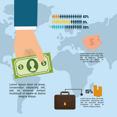Money concept with icon design, vector illustration 10 eps graphic.のイラスト素材