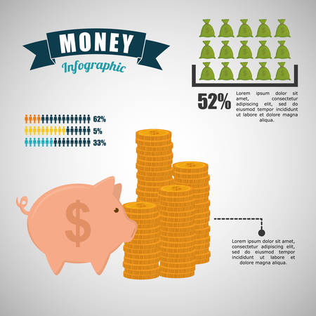 Money concept with icon design, vector illustration 10 eps graphic.のイラスト素材