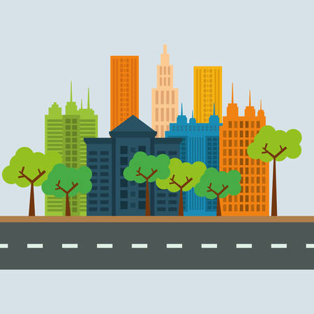 City concept with icon design, vector illustration graphic.のイラスト素材
