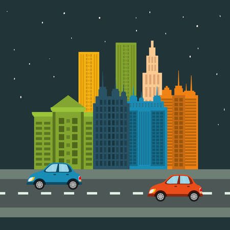 City concept with icon design, vector illustration 10 eps graphic.のイラスト素材