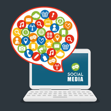 Social media concept with icon design, vector illustration 10 eps graphic.のイラスト素材