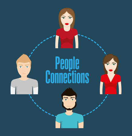 People concept with icon design, vector illustration 10 eps graphic.のイラスト素材