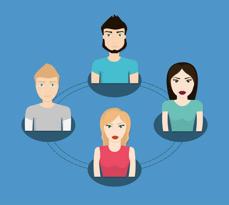 People concept with icon design, vector illustration 10 eps graphic.のイラスト素材