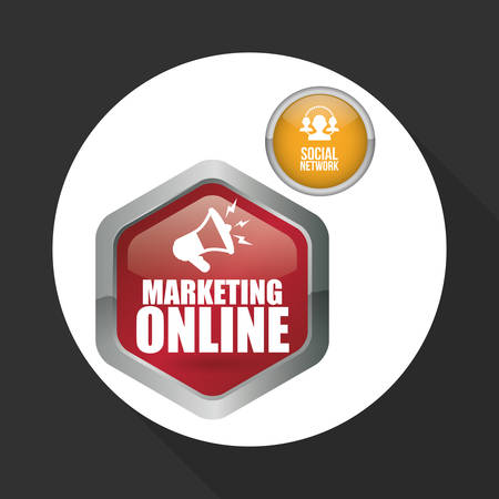 Marketing online concept with icon design, vector illustration graphic.のイラスト素材