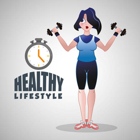 Healthy lifestyle  concept with icon design, vector illustration 10 eps graphic.のイラスト素材