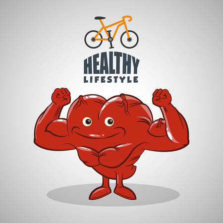 Healthy lifestyle  concept with icon design, vector illustration 10 eps graphic.のイラスト素材