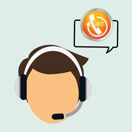 Call center concept with icon design, vector illustration 10 eps graphic.のイラスト素材