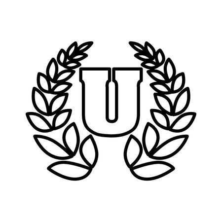 garland college logo, university emblem , Vector designのイラスト素材