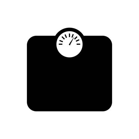 isolated weight measure machine silhouette icon design  , Vectorのイラスト素材