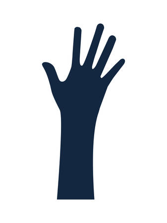 Human Body concept represented by icon of a hand,  flat and isolated designのイラスト素材