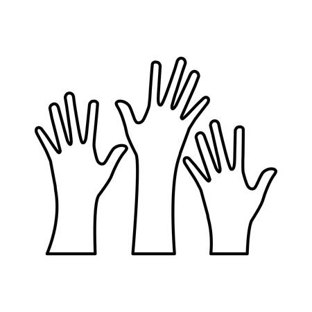 Human Body concept represented by icon of a hand,  flat and isolated designのイラスト素材