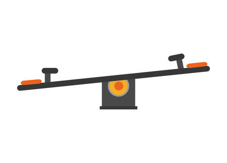 Green area concept represented by swing for playground icon over flat and isolated designのイラスト素材