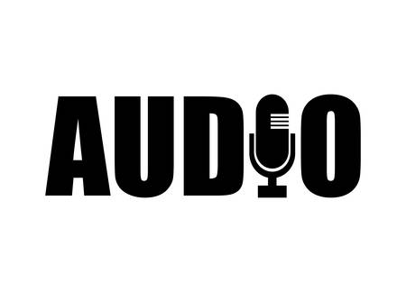 Music concept represented by microphone icon over flat and isolated designのイラスト素材