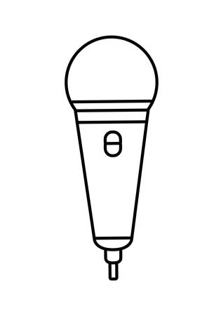 Music concept represented by microphone icon over flat and isolated designのイラスト素材