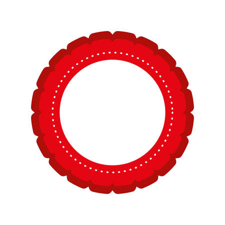 label represented by seal stamp with points icon over flat and isolated designのイラスト素材