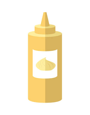 Fast and Street food concept represented by sauce illustration, flat and isolated designのイラスト素材