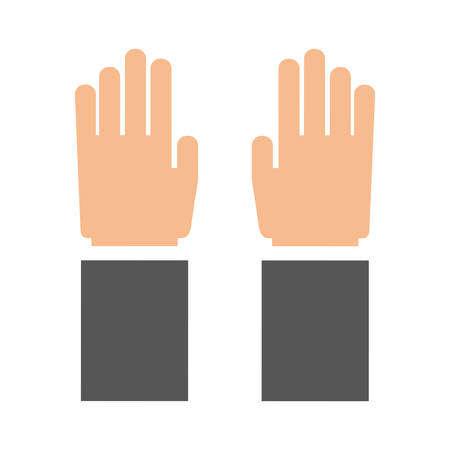 Human Body  concept represented by hand icon illustration, flat and isolated designのイラスト素材