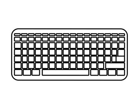 Technology and device concept represented by keydboard icon illustration, flat and isolated designのイラスト素材