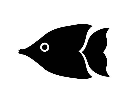 Sea life represented by cartoon fish over isolated and flat illustrationのイラスト素材