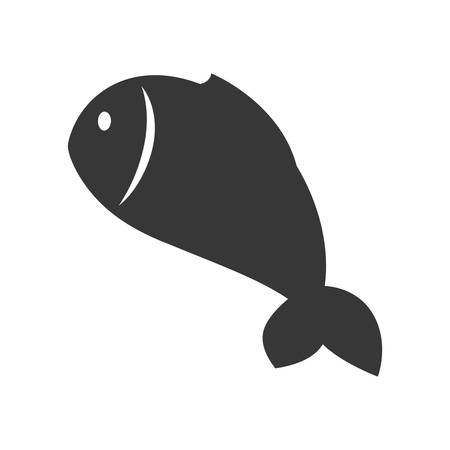 Sea life represented by cartoon fish over isolated and flat illustrationのイラスト素材