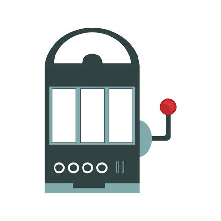 Casino and las vegas represented by slot machine over isolated and flat illustrationのイラスト素材