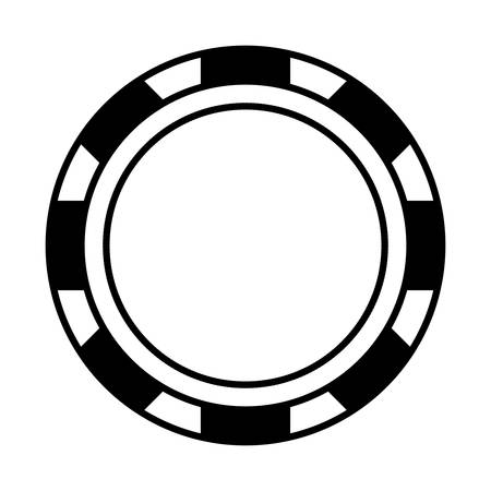 Casino and las vegas represented chip coin over isolated and flat illustrationのイラスト素材