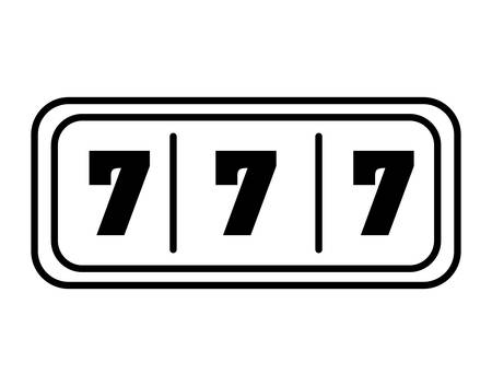 Casino and las vegas represented by slot machine over isolated and flat illustrationのイラスト素材