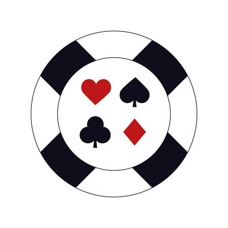Casino and las vegas represented card over isolated and flat illustrationのイラスト素材