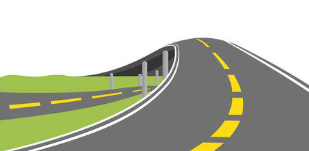 Urban lifestyle represented by street way over isolated and flat illustrationのイラスト素材