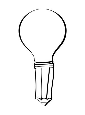 Energy or idea concept represented by classic light bulb  icon over flat and isolated backgroundのイラスト素材