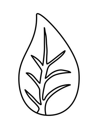 Eco and green concept represented by leaf plant icon over flat and isolated backgroundのイラスト素材