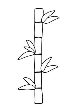 Plant concept represented by bamboo  icon over flat and isolated backgroundのイラスト素材
