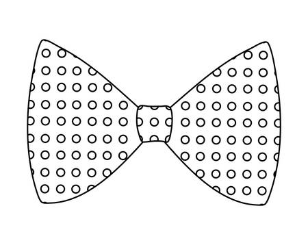 Part of suit concept represented by Bowtie  icon over flat and isolated backgroundのイラスト素材