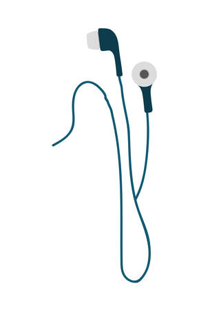 Music and Sound concept represented by headphones icon over flat and isolated backgroundのイラスト素材