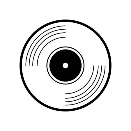 Music and Sound  concept represented by vinyl  icon over flat and isolated backgroundのイラスト素材