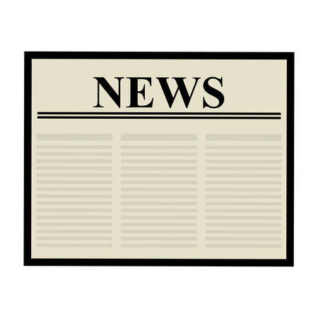 Communication concept represented by newspaper icon over flat and isolated backgroundのイラスト素材