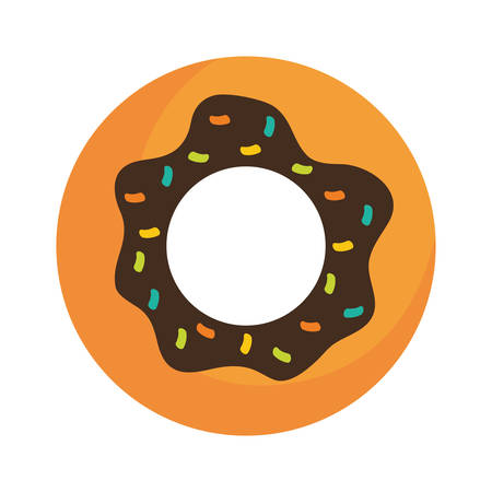 Sweet Food concept represented by donut icon over flat and isolated backgroundのイラスト素材