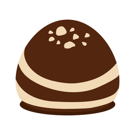 Dessert or sweet concept represented by chocolate icon over flat and isolated backgroundのイラスト素材