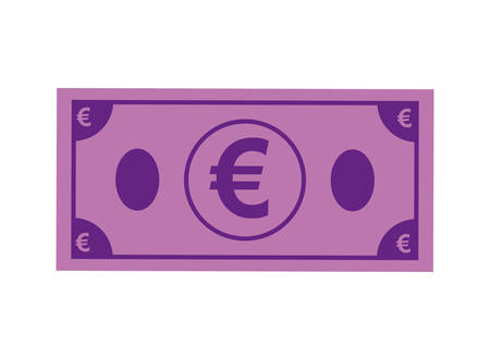 Money and Financial item  concept represented by bill icon over flat and isolated backgroundのイラスト素材
