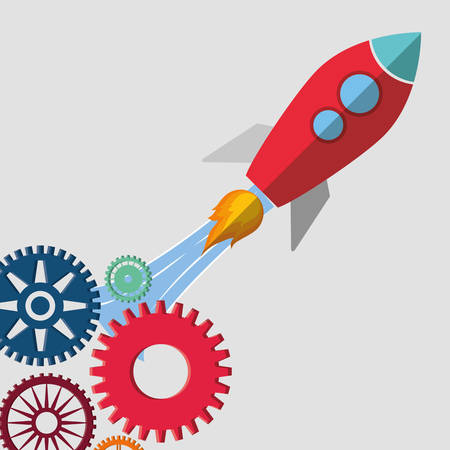 rocket concept with icon design, vector illustration 10 eps graphic.のイラスト素材