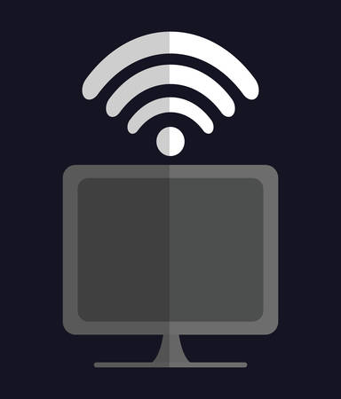 Gadget and technology represented by computer and media icon design. Colorfull and flat illustrationのイラスト素材