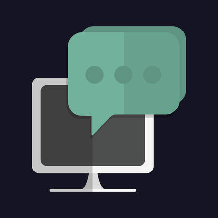 Gadget and technology represented by computer and media icon design. Colorfull and flat illustrationのイラスト素材