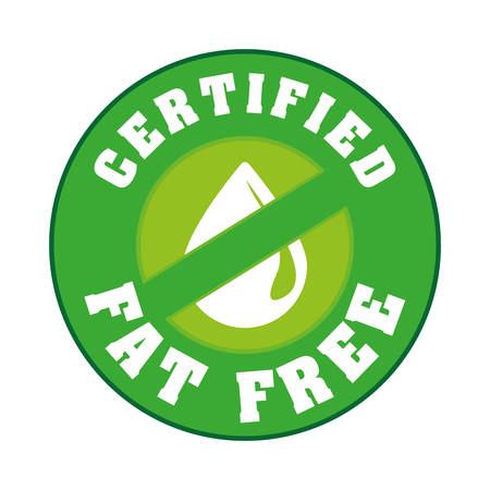 Low fat free label design, vector illustration.のイラスト素材